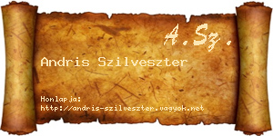 Andris Szilveszter névjegykártya