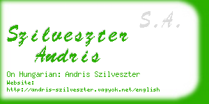 szilveszter andris business card